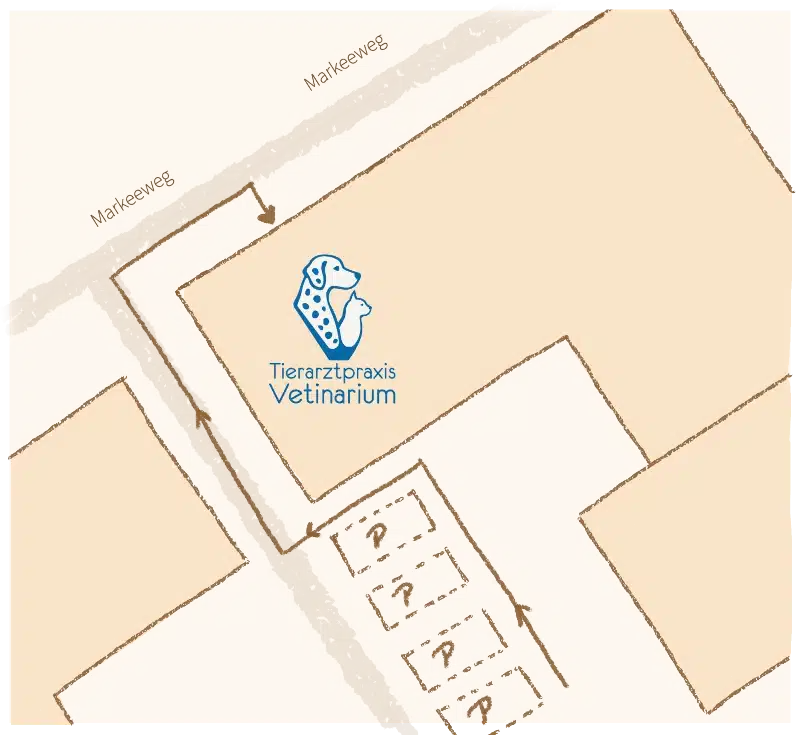 Parkplatz und Lokation Map