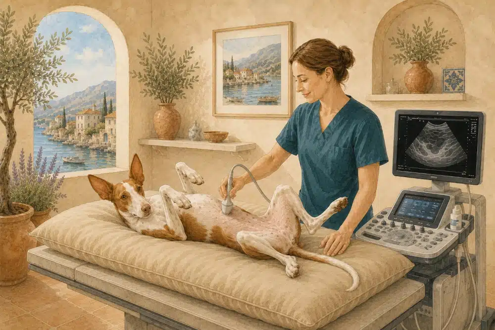Diagnostik - Hund beim Ultraschall